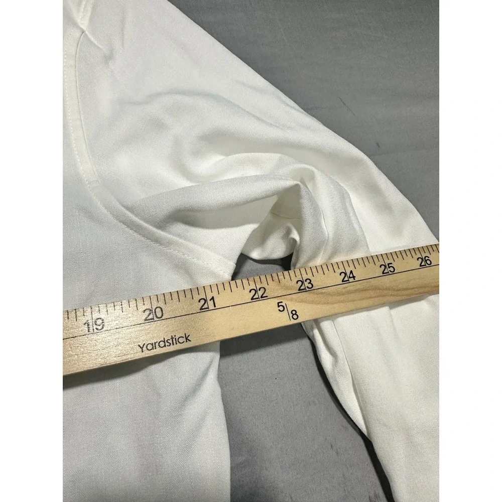 NWT Coofandy White Long Sleeve Button Up‎ M